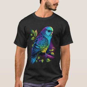 Budgie Budgerigar Parakeet Bird Aesthetic Vaporwav T-Shirt