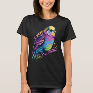 Budgie Budgerigar Parakeet Bird Aesthetic Vaporwav T-Shirt