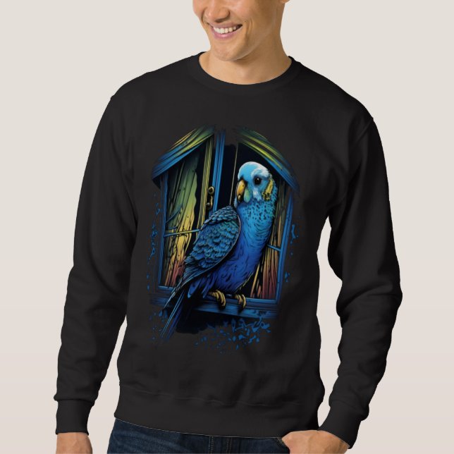 Budgie Budgerigar Parakeet Bird Birdwatching  2 Sweatshirt (Front)