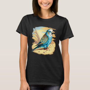 Budgie Budgerigar Parakeet Bird Ocean Beach Summer T-Shirt