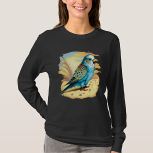 Budgie Budgerigar Parakeet Bird Ocean Beach Summer T-Shirt