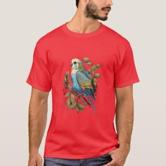 Budgie Budgerigar Parakeet Bird Retro Vintage 80s  T-Shirt