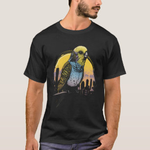 Budgie Budgerigar Parakeet City Skyline Parrot Bir T-Shirt
