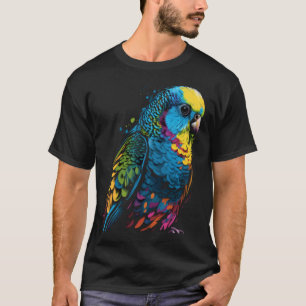 Budgie Budgerigar Parakeet Pet Bird Owner Pop  3 T-Shirt