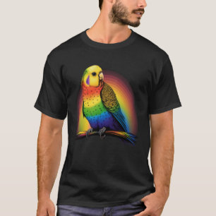 Budgie Budgies Birds Rainbow Budgerigar Parakeet T-Shirt