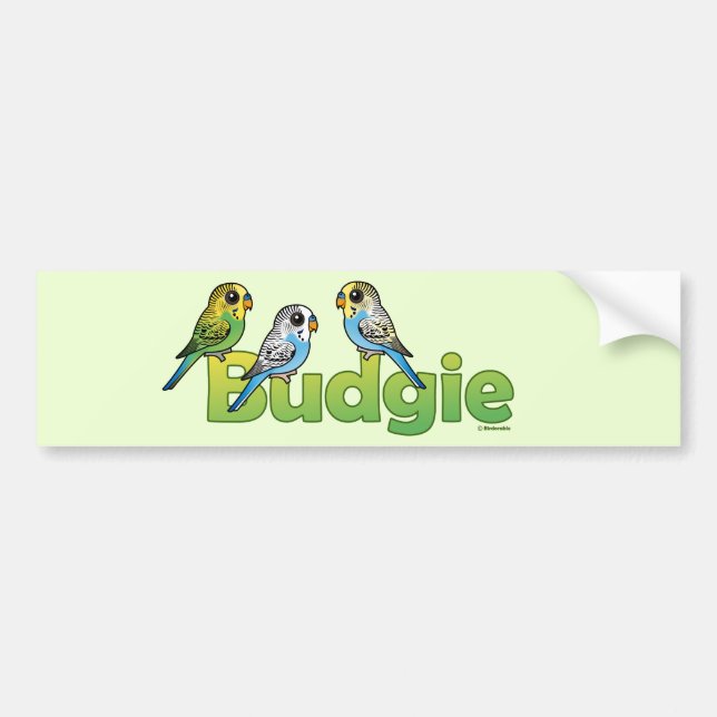 BUDGIE BUMPER STICKER (Front)