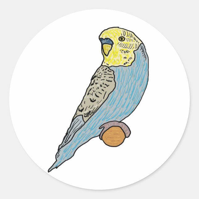 Budgie Classic Round Sticker (Front)