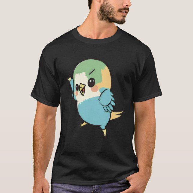 Budgie Dabbing Budgerigar Parakeet Bird Dab Dance  T-Shirt (Front)