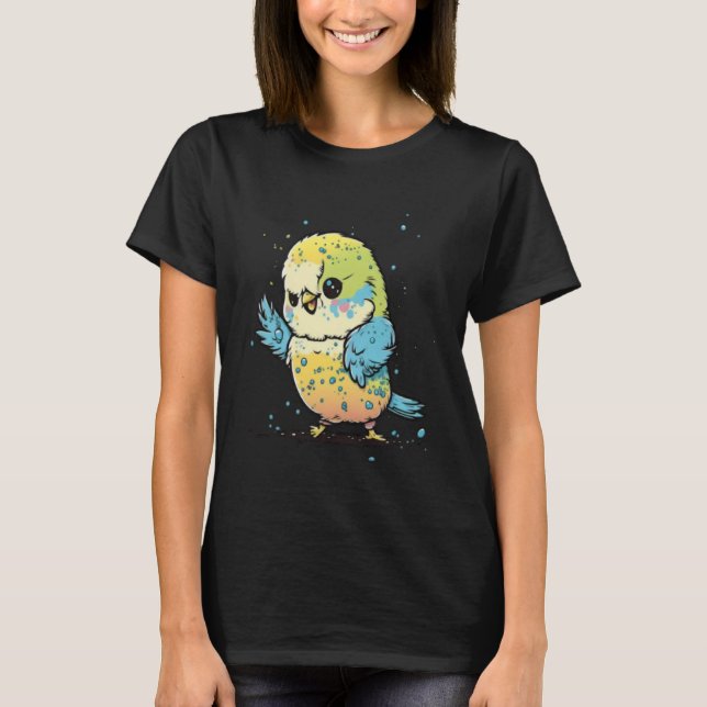 Budgie Dabbing Budgerigar Parakeet Bird Dab Dance  T-Shirt (Front)