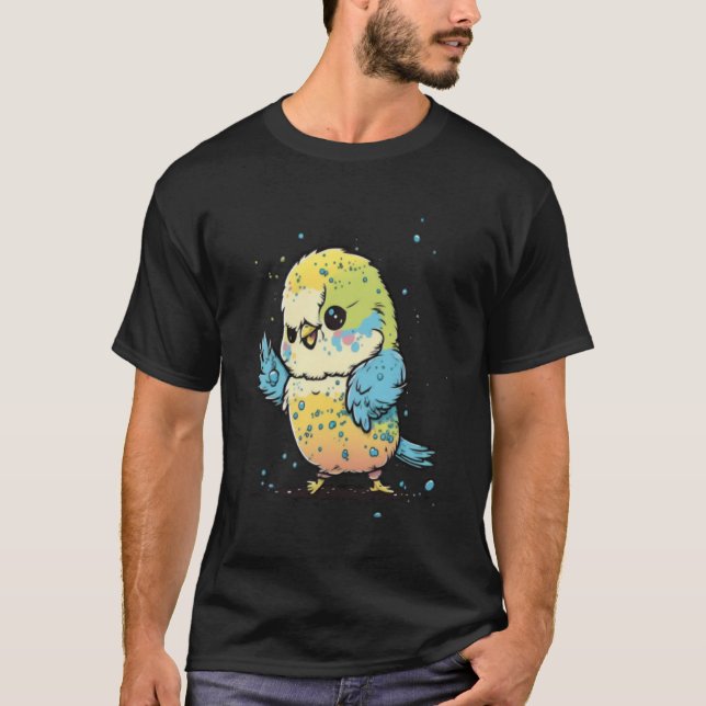 Budgie Dabbing Budgerigar Parakeet Bird Dab Dance  T-Shirt (Front)
