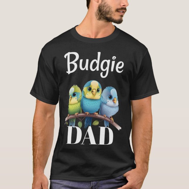 Budgie Dad Budgerigar Parakeet Bird Pullover Hoodi (Front)