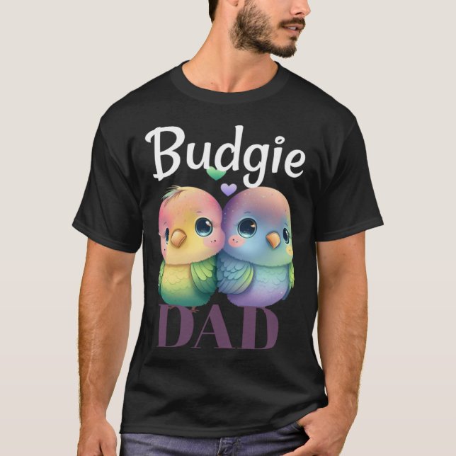 Budgie Dad Budgerigar Parakeet Bird Pullover Hoodi (Front)