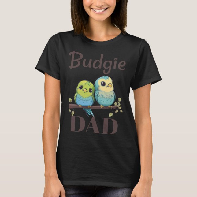Budgie Dad Budgerigar Parakeet Bird Pullover Hoodi (Front)
