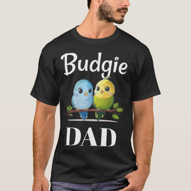 Budgie Dad Budgerigar Parakeet Bird Pullover Hoodi (Front)