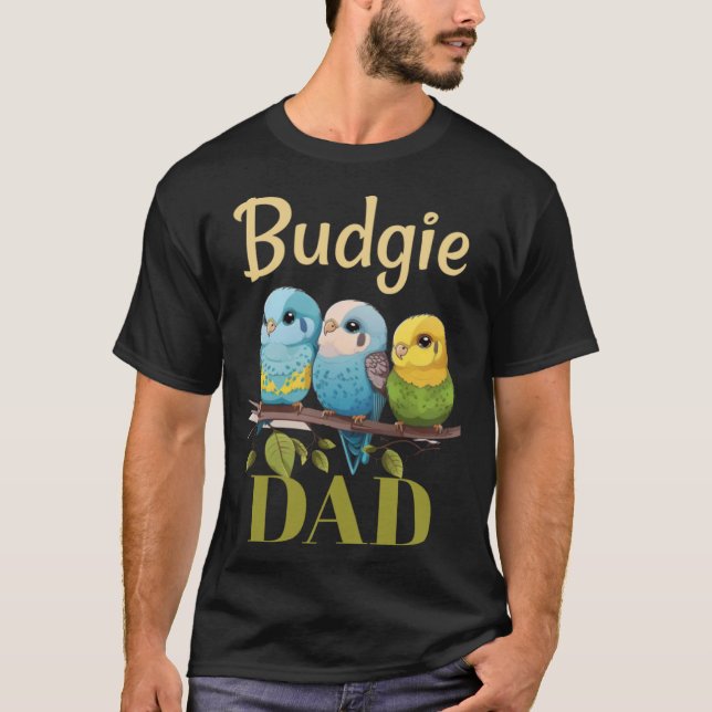 Budgie Dad Budgerigar Parakeet Bird Pullover Hoodi (Front)
