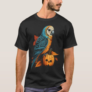 Budgie Halloween Pumpkin Budgerigar Parakeet Bird  T-Shirt