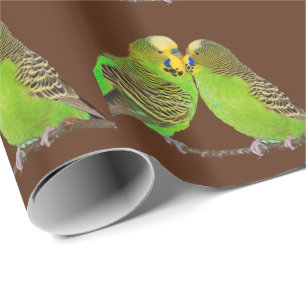 Budgie Kisses Wrapping Paper