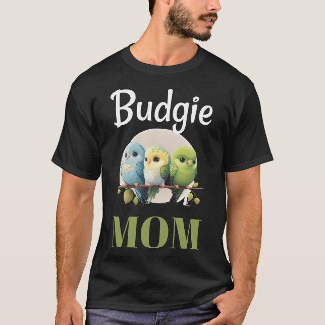 Budgie Mum Budgerigar Parakeet Bird Pullover Hoodi (Front)