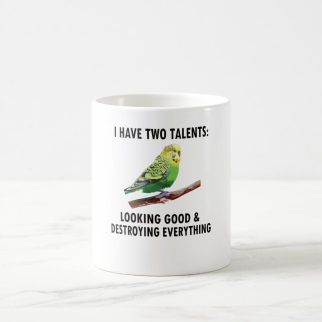 Budgie Owner Budgie Lover Parakeet Bird Budgerigar Coffee Mug (Center)