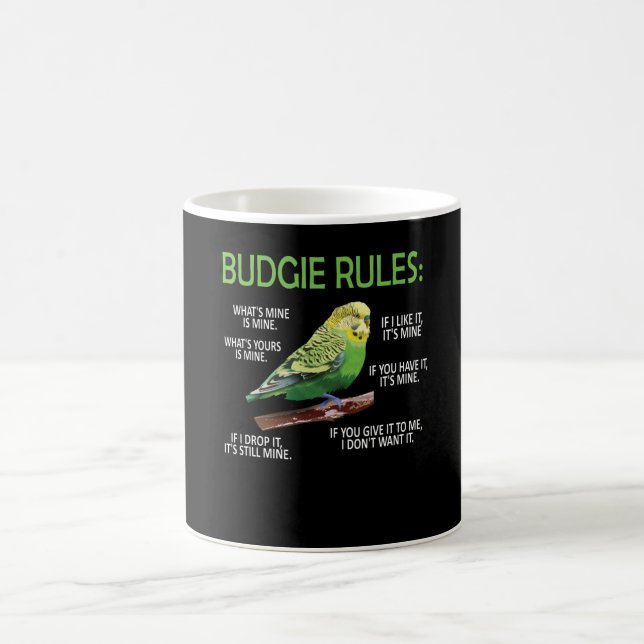 Budgie Owner Budgie Lover Parakeet Bird Budgerigar Coffee Mug (Center)