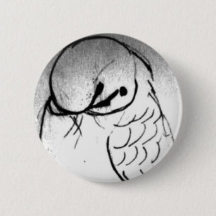 Budgie Portrait 6 Cm Round Badge