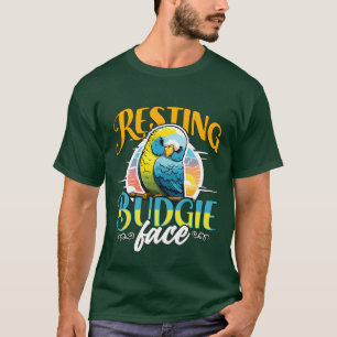 Budgie Resting Budgie Face Parakeet Bird Lover gif T-Shirt