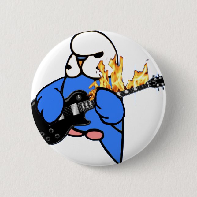 Budgie Rocks 6 Cm Round Badge (Front)