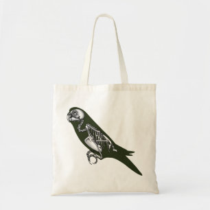 Budgie skeleton tote bag