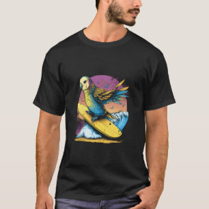 Budgie Surfboard Budgerigar Parakeet Bird Kawaii f T-Shirt