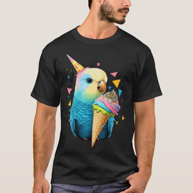 Budgie Unicorn Budgerigar Parakeet Bird  1 T-Shirt (Front)