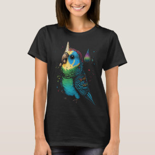 Budgie Unicorn Budgerigar Parakeet Bird 2 T-Shirt