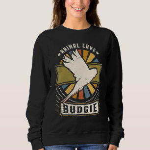 Budgie Vintage Classic Retro Animal Sweatshirt