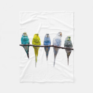 Budgies Fleece Blanket