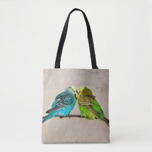 Budgies in Love All-Over-Print Bag
