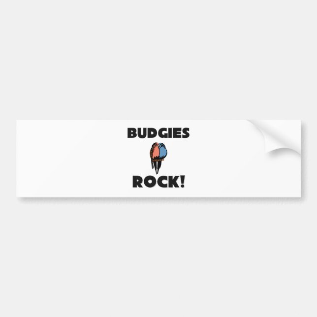 Budgies Rock Bumper Sticker (Front)