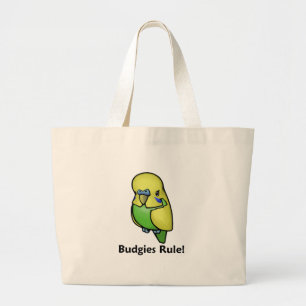 Budgies Rule! Large Tote Bag