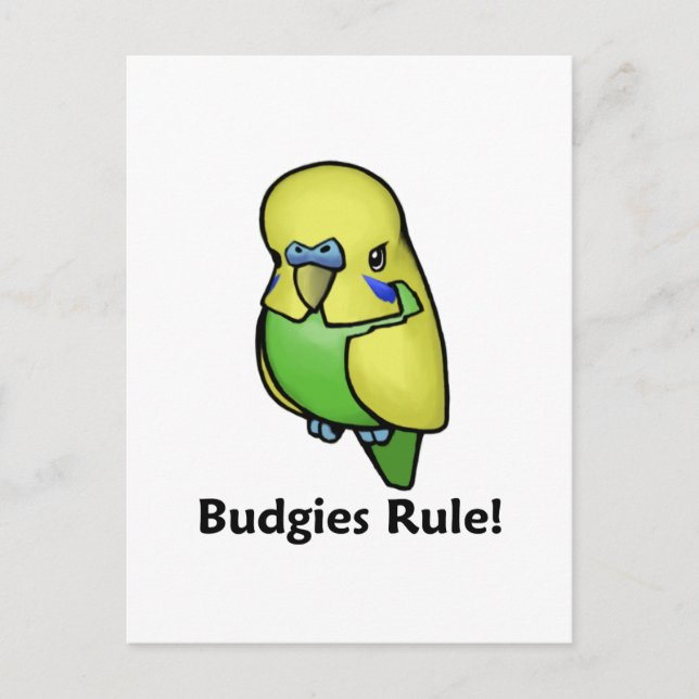 Budgies Rule! Postcard (Front)