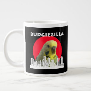 Budgiezilla Budgie Bird Budgerigar Parakeet Parrot Large Coffee Mug