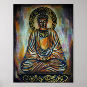 Budhha Art - Peace & Patience by Mansa Pryor Poster