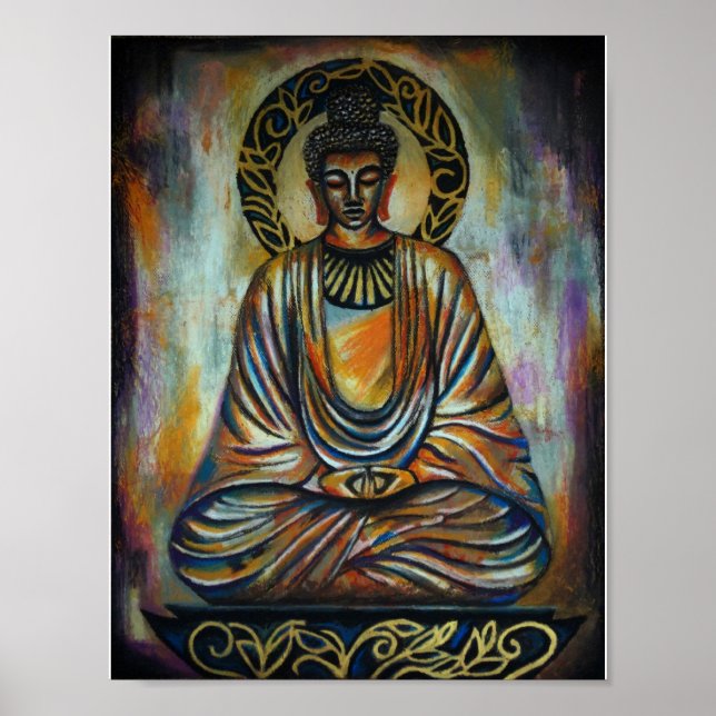 Budhha Art - Peace & Patience by Mansa Pryor Poster (Front)
