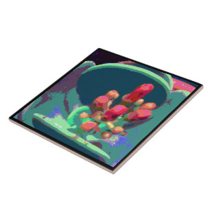 Buds from Above Ceramic Tile