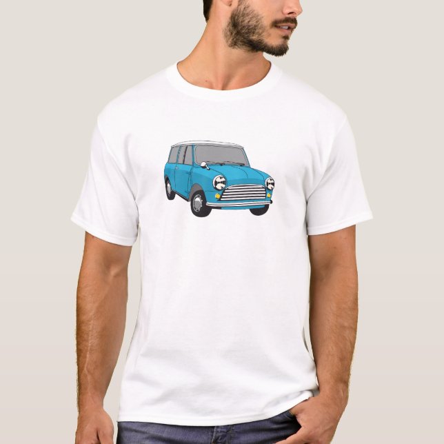 Bue British Oldtimer Mini Cooper T-Shirt (Front)