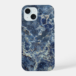Bue Grey Black Marble & Beige Veins iPhone 15 Case