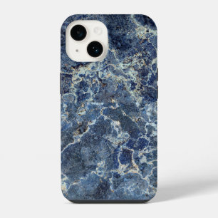 Bue Grey Black Marble & Beige Veins iPhone 14 Case
