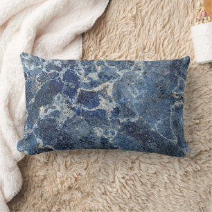 Bue Grey Black Marble & Beige Veins Lumbar Cushion