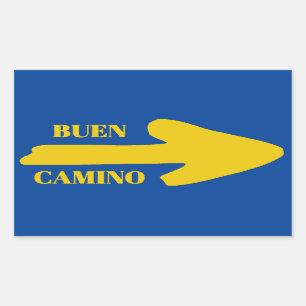 Buen camino Arrow Rectangular Sticker