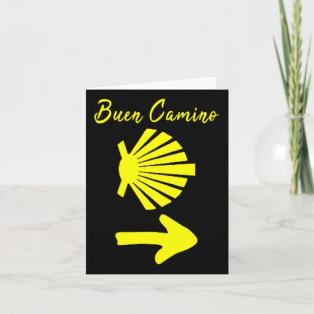 Buen Camino De Santiago De Compostela St. James Wa Card (Front)
