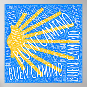 Buen Camino Scallop shell Poster