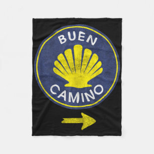 Buen Camino Shell El Camino De Santiago De Compost Fleece Blanket