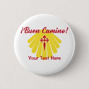 Buen Camino, the Camino de Santiago 6 Cm Round Badge